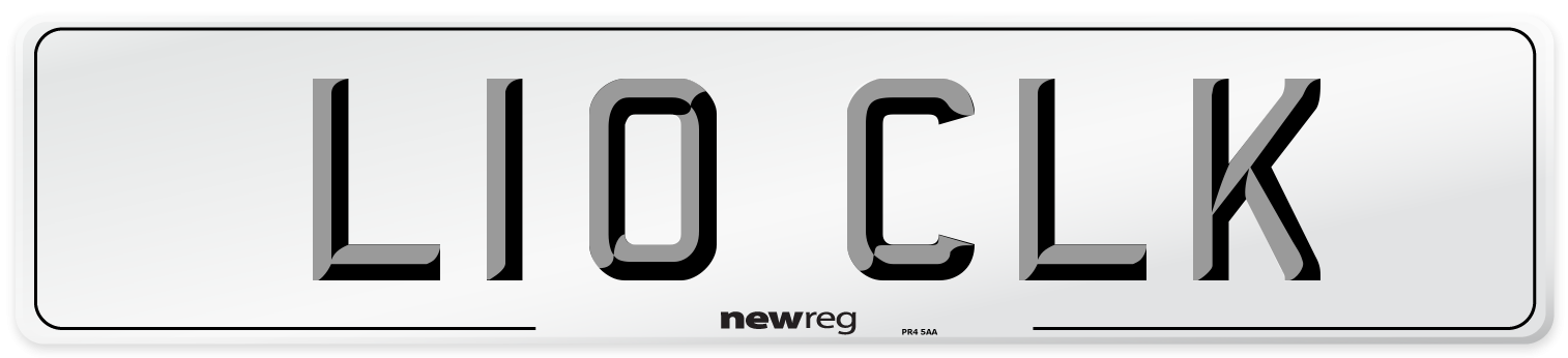 L10 CLK Number Plate from New Reg